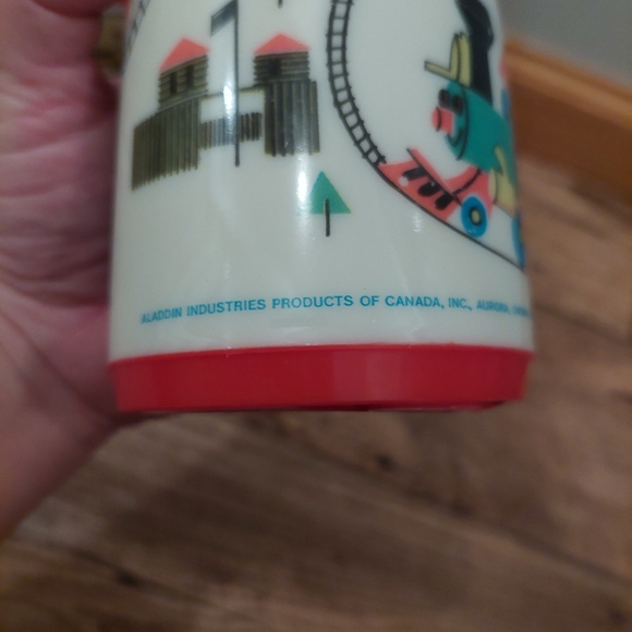 Lunchbox Thermos RARE vintage 1970s Disney World Mickey Mouse Red Aladdin Ind - Picture 8 of 15